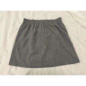 J. Crew Mercantile Women's Sz 10 Gray Sidewalk Skirt Elastic Waist Pockets Lined